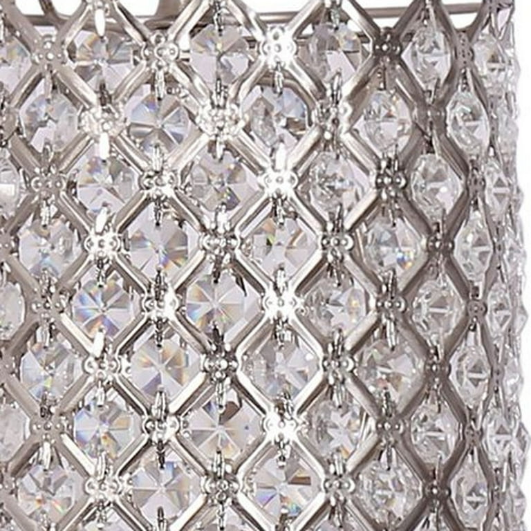 Set Of 2 Metal Table Lamps With Crystal Bead Shade Set Of 2 Metal Table Lamps With Crystal Bead Shade