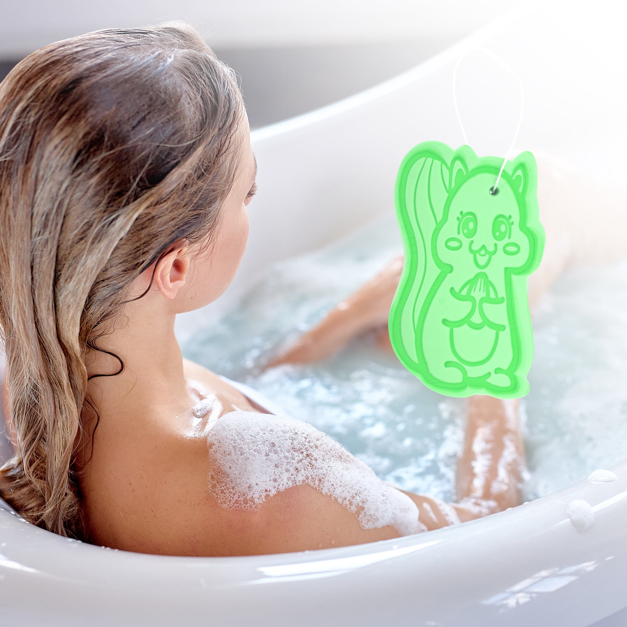 Unique Bargains Cartoon Bath Brush Body Scrubber Green