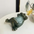 thumbnail image 4 of Aodebiao Ceramic Frog Statue Garden Decor Outdoor Ornament Handmade Pottery Sculpture Cute Frog Figurine Courtyard Decorations for Patio Lawn Yard Home Decor, 4 of 6