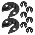 thumbnail image 1 of Luxshiny 8Pcs Black Mirror Mounting Clips Stainless Steel Heavy Duty Hardware for Wall Installation, 1 of 7