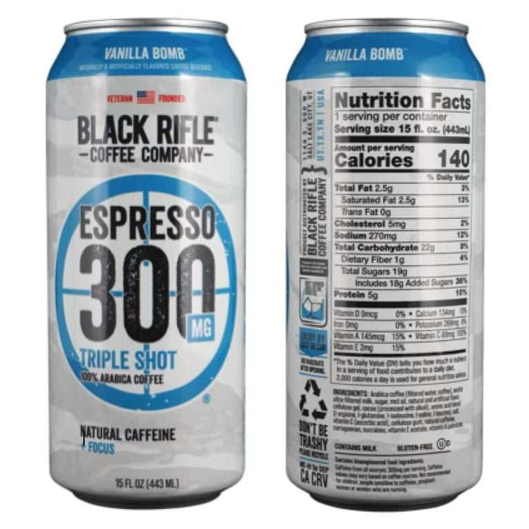 Black Rifle Coffee Company, 300mg Caffeine Ready to Drink Variety