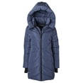thumbnail image 7 of Sportoli Women's Winter Coat Down Alternative Hooded Long Vestee Puffer Jacket - Dusty Blue (2X), 7 of 7