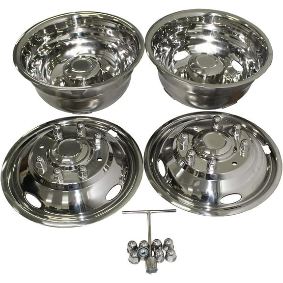 17 Inch Stainless Steel Wheel Simulators for 2005-2020 Ford F350 Dually Wheel