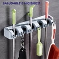 thumbnail image 3 of Organizador de escobas CHIC-FANTASY Colgante de escobas 5 Soportes antideslizantes ajustables y 6 ganchos, 3 of 10