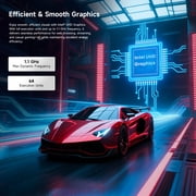 CHUWI LarkBox X Mini PC,256GB SSD 8GB RMA,Intel i3-1220P (10C/12T, up to 4.4GHz),Windows 11 Mini Gaming/Bussiness Desktop Computers,WIFI 6,Hybrid–Cooling System