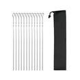 thumbnail image 3 of jinwen 12 Pcs Brochettes Plates en Acier Inoxydable Réutilisables pour Barbecue 17 Pouces, 3 of 9