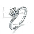thumbnail image 2 of 1Carat Round Cut Moissanite Engagement Ring (D Color, VVS1 Clarity), 2 of 4