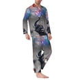thumbnail image 2 of Sikiie Elephant Fireworks Celebration Mens Pajama Set, Soft Warm Long Sleeve Sleepwear, Cozy Button-Down Pjs for Men-Medium, 2 of 7