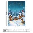 thumbnail image 2 of GXFC Winter Village Under Starry Night Sky blanket, comfortable and soft, warm casual blanket, printed design, winter sofa dormitory home decoration, must-have travel product. Size is 30x40 inches., 2 of 5