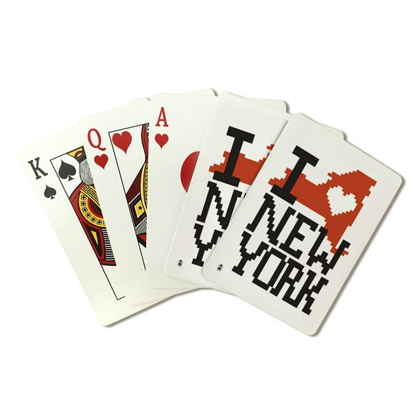 New York, 8Bit Retro Video Game (White), Lantern Press, Premium