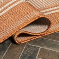 thumbnail image 4 of JONATHAN Y SANTA MONICA 5 x 8 Area Rug, Haynes Double Stripe - Orange/Cream, SMB202C-5, 4 of 6