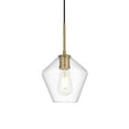 thumbnail image 3 of Living District Gene 8" Pendant Clear Shade In Satin Gold, 3 of 9