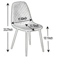 thumbnail image 2 of Set of 4 Dining Room Velvet Upholstered Chairs Kitchen Living Room with Metal Legs, 2 of 9