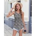 thumbnail image 3 of WQD Women’s Tank Top Summer Sleeveless Tops Pleated Floral Tank Shirt Crew Neck Loose Fit Casual Flowy Dressy Lightweight Tunic Blouse for Daily Fashion Wear, 3 of 6