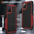 thumbnail image 5 of Nalacover Samsung Galaxy A12 5G Case, Heavy Duty 3 in 1 Rugged Shockproof Rugged Silicone Hybrid Hard PC Soft TPU Bumper Camera Raised Drop Protective Girls Women Boy Men Phone Covers, Red, 5 of 8