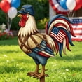 thumbnail image 7 of Darzheoy Metal Rooster Yard Decor, Handcrafted Wrought Iron Statue, Rustic Farmhouse Yard Ornament, Weatherproof Outdoor Decor for Porch, Patio, Lawn, Garden, Front Door, 7 of 7