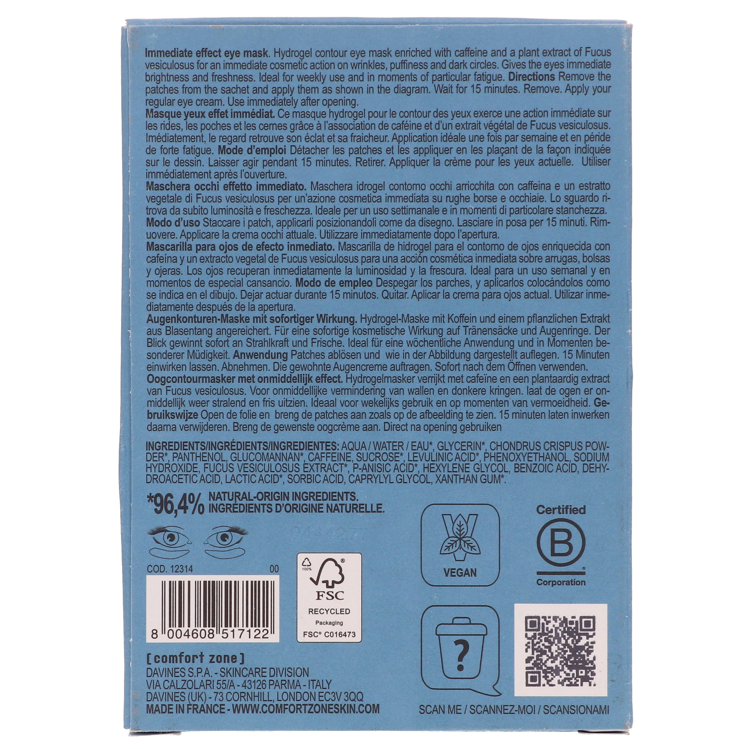 Comfort Zone Sublime Skin Eye Patch 6 Count