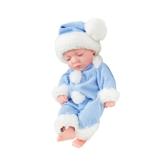 Taotanxi Reborn Baby Dolls 12 Inch Silicone Doll Mini Realistic Newborn Baby Dolls Silicone Full Body Stress Relief Hand Made-Blue