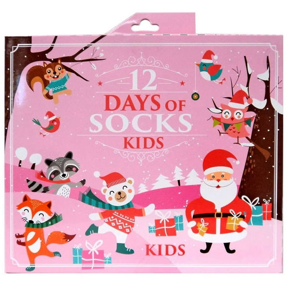 Girls 12 Days of Socks Socks 12-Pack (Size 3 - 5T)
