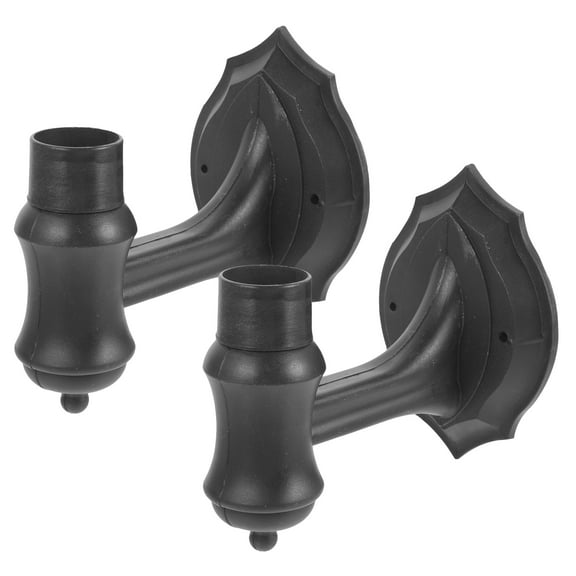 2 Pcs Lamp Holder for Wall Lighting Outdoor Lights Fixture Black