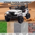 thumbnail image 7 of 12V Ride on Car with Parent Remote Control, Battery Powered Electric Vehicle with Wider Seat, LED Lights, Openable Doors, MP3 Player, Smooth Start, 3 Speeds - White, 7 of 7