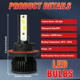 thumbnail image 5 of Quayub LED Headlight + Fog Light Bulbs Combo Kit For 2006 2007 2008 2009 2010 Hummer H3, 5 of 15