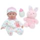 thumbnail image 2 of JC Toys - La Baby Travel Case Gift Set| Caucasian 11-inch Small Soft Body Baby Doll | Washable | Cute Outfit, Bottle, Pacifier & Plush Bunny | for Children 12 Months +, Pink, 2 of 5