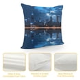 thumbnail image 4 of Chilfamy City Skyline Reflection Night Pillow Covers for Couch Sofa Indoor Outdoor, High-Quality 1PC 22x22in, 4 of 5
