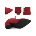 thumbnail image 2 of BLISSFUL STEP Pointed Toe Lace Up Block Heel Ankle Boots for Women Red 9.5, 2 of 4