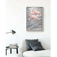 thumbnail image 2 of PixonSign Framed Canvas Print Wall Art Two Flamingos in Water Animals Wilderness Photography Modern Art Contemporary Portrait Black and White for Living Room, Bedroom, Office - 16"x24" White, 2 of 5
