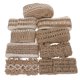 thumbnail image 1 of TABLETREANDS De Yute Natural Con Bordes De Encaje Para Crear Ramilletes Y Decoraciones Elegantes, 1 of 6