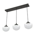 thumbnail image 5 of Hunter - Saddle Creek 3-light Noble Bronze, Large Cluster Light, Dimmable, Schoolhouse Style, Linear Shaped, for Bedrooms, Kitchens, Dining, Living Rooms - 19498, 5 of 8