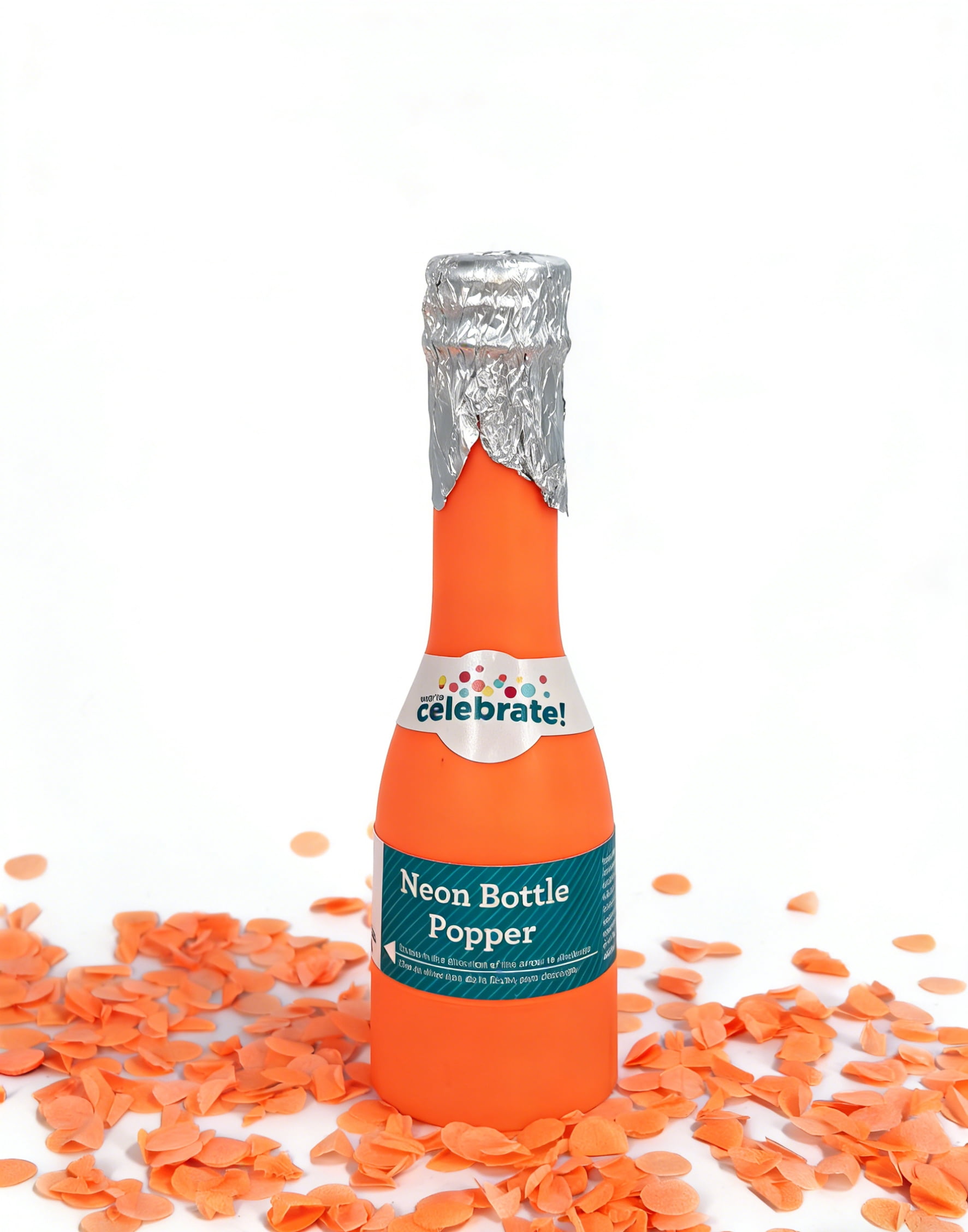 Neon Bottle Confetti Popper, 4 Pack, Adults, by Way To Celebrate