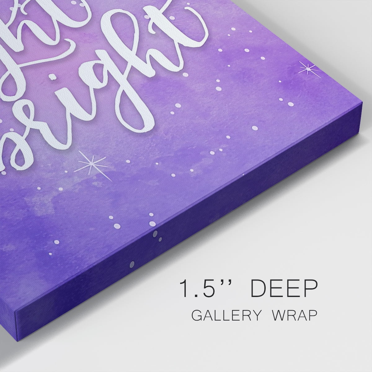 Light Bright Handlettering- Gallery Wrapped Canvas