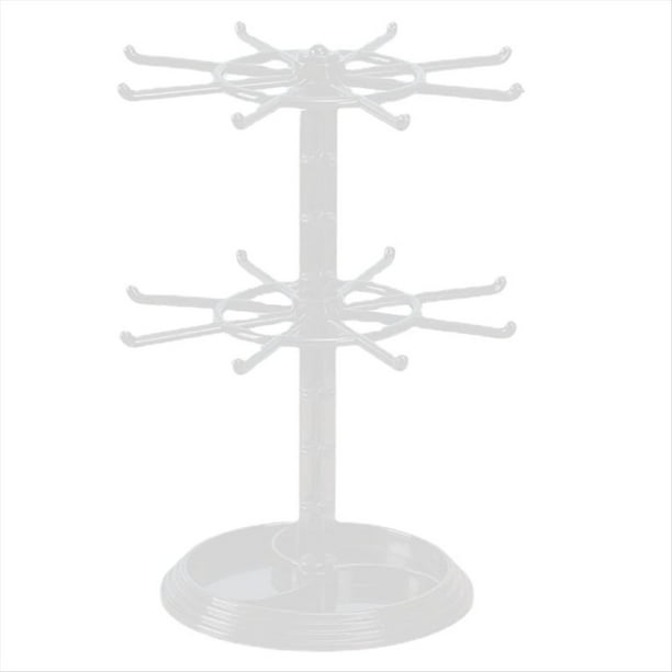 Soporte de ExhibicióN Giratorio de AcríLico para Encimera, Soporte Giratorio Ajustable para 2 NeumáTicos, Baratijas, Organizador de Joyas, Soporte-A