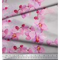 thumbnail image 3 of Soimoi Rayon Fabric Bird & Orchids Flower Decor Fabric Printed Yard 56 Inch Wide, 3 of 3