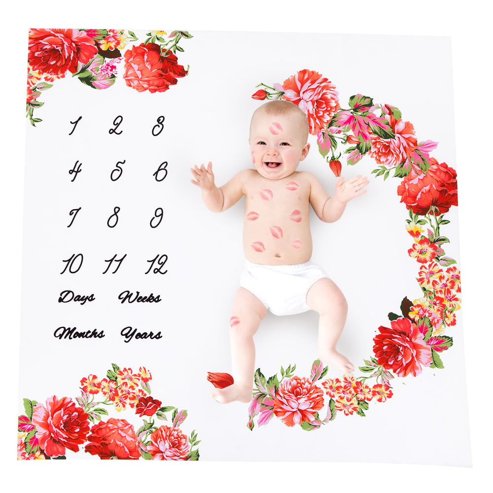 Newborn Baby Infants Milestone Blanket Mat Cute Photography Prop Background Mat 