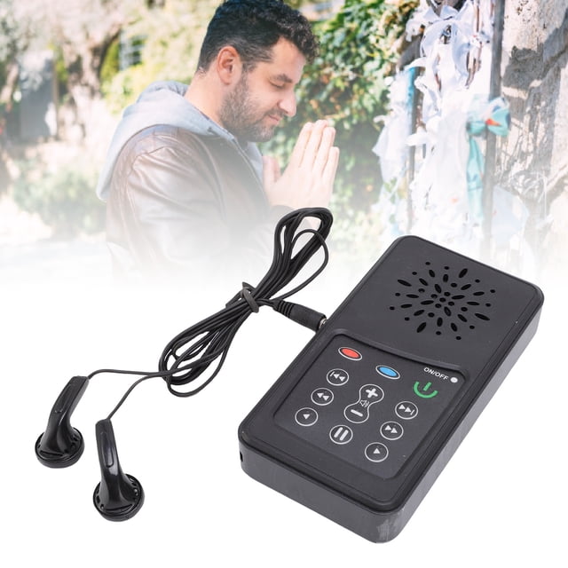 Electronic Scripture Player, Handheld Scripture Player Solar Powered, Built in 8G, 500mAh Battery Operated Rechargeable, Intelligent Memory Reading, for