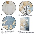 thumbnail image 3 of Designart "Harmonious Gold And Blue Trees" Landscape Trees Floater Framed Wall Decor, 3 of 5