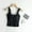c01Black, variant on Strappy Sports Bras for Women High Support U-shaped Collar Open Back Workout Tops Padded Cross Yoga Tank Built in Bra Black s