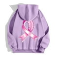 thumbnail image 6 of Breast Cancer Awareness Hoodies for Women 2025 Zip Up Fleece Lined Hoodie with Pockets Hooded Sweatshirt Pullover Top, 6 of 7