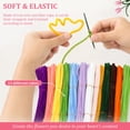 thumbnail image 3 of DIY Flower Craft Kit 800Pcs 13 Color Chenille Stem with 50 Stem Glue Stick Floral Tape Stamen Bead Ribbon Wrapping Paper and Tutorial Handmade Bouquet Making Supplies for Beginner, 3 of 11