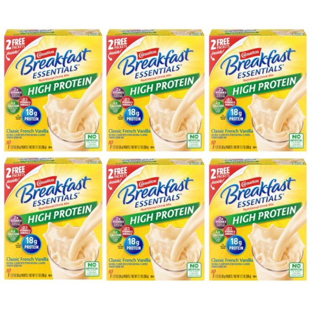 (Pack of 6) Carnation Breakfast ESSENTIALS High Protein, Classic French