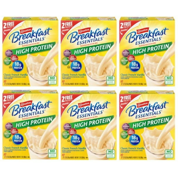 (Pack of 6) Carnation Breakfast ESSENTIALS High Protein, Classic French