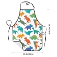 thumbnail image 2 of Easygdp Colorful Dinosaur Apron Waterdrop Resistant with 2 Pockets,Oil Resistant Cooking Kitchen Chef Apron for Women Men, 2 of 7
