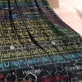 thumbnail image 3 of Math Equations Periodic Table Black Pattern Blanket,Comfortable Soft Flannel Throw Blanket,All Season,Warm Lightweight Blankets for Sofa Bed Couch Living Room Chair,40"x50", 3 of 4