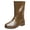 Brown, variant on Women's Garden Rain B𝗈𝗈𝑡𝑠 Mid Calf F𝗅a𝗍s Rainboots Comfortable Glossy Rubber Shoes Lightweight Outdoor Mud Boot for Gardening Faring Dog Walking Yard Chores