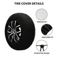 thumbnail image 4 of Rv Spare Tire Cover 15 inch - Black White Camouflage Tire Covers for Trailers, Adjustable Camper Spare Tire Cover, 4 of 7