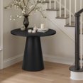 thumbnail image 3 of KithKasa 35'' Wood Round Dining Table for 2-4, Modern Farmhouse Kitchen Table, Small Circle Dining Tables with Pedastal for Kitchen Living Room,Space Saving,Black, 3 of 7