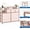 Pink, variant on Rugerasy 39Inch 9-Drawer Fabric Dresser with Charging Station,Storage Cabinet & Shelf,Modern TV Stand for Bedroom,Living Room,Pink